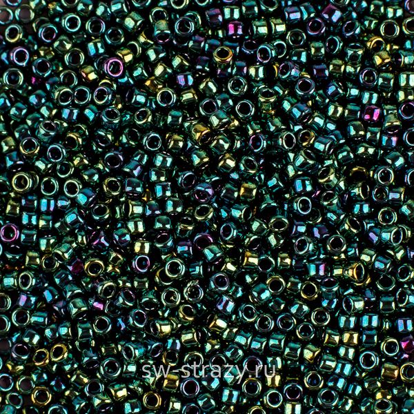 Бисер круглый 15/0 #0506 Зеленый/Меланж