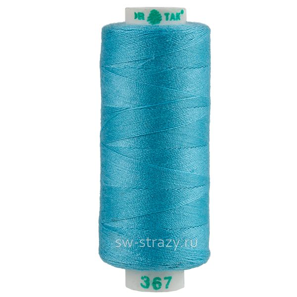 Нитки бытовые Dor Tak 40\2 цв. 367 бирюзовый 366м 100% п\э