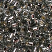 Бисер круглый 8/0 #0029 Внутреннее серебрение, темно-серый