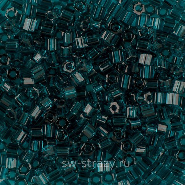 Шестиугольный 11/0 #0007BD Морская волна