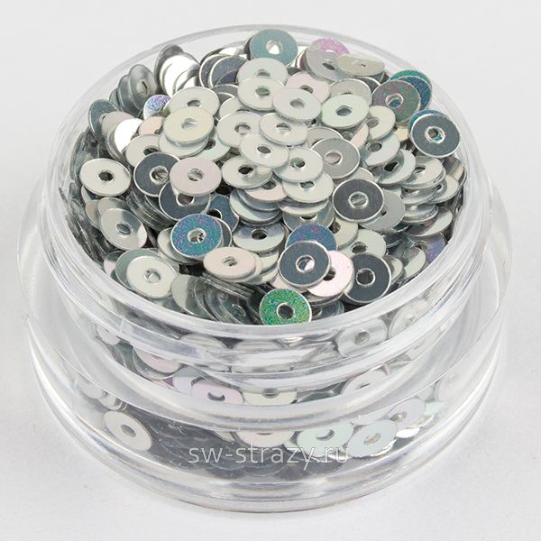 Пайетки 3 mm плоские (1115) Argento MI 3 гр