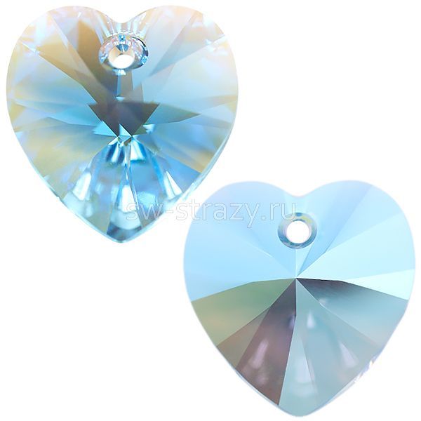 Кулоны 6228 14,4*14 mm Aquamarine Shimmer