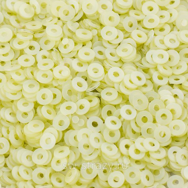 Пайетки плоские 2 мм lemon yellow (3гр)