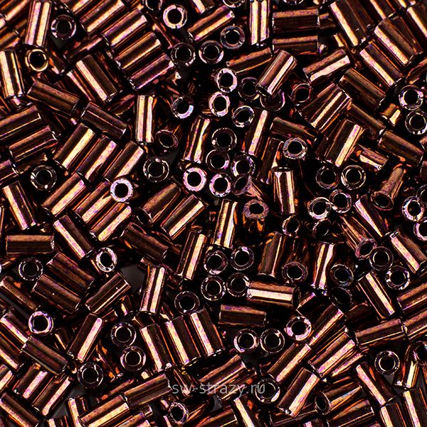 Бисер стеклярус 3 mm #0222 темная бронза