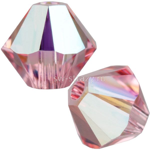 Бусины 5328 6 mm Light Rose AB