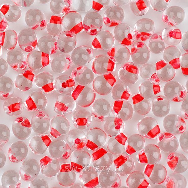 Drops 3,4 mm F24 Red Lined Crystal