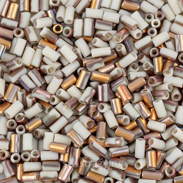 Бисер стеклярус 3 mm #Y856F HYBRID матовый аполло светло-бежевый