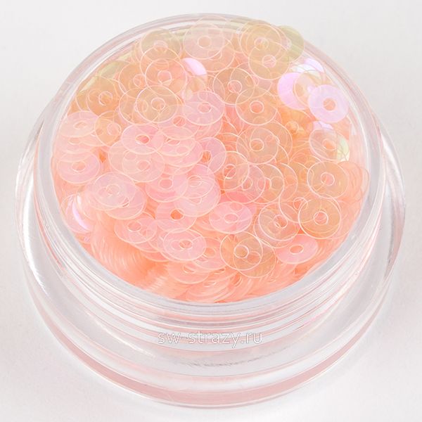 Пайетки 3 mm плоские (0134) Rosa IR 3 гр