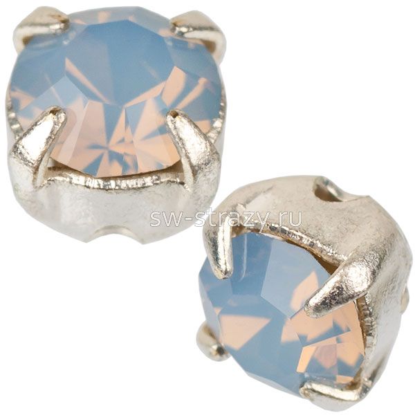 Шатоны в оправе ss 16 Light Sapphire Opal/Silver