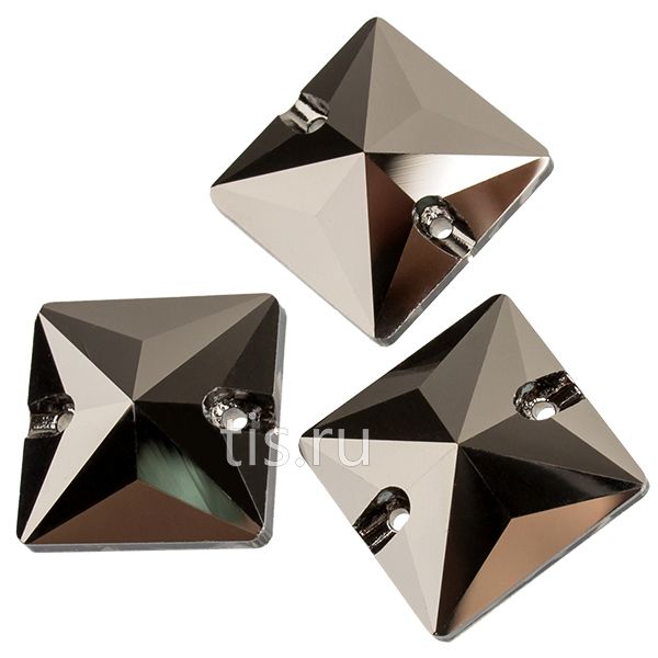 3687 14*14 mm Crystal Jet Metallic