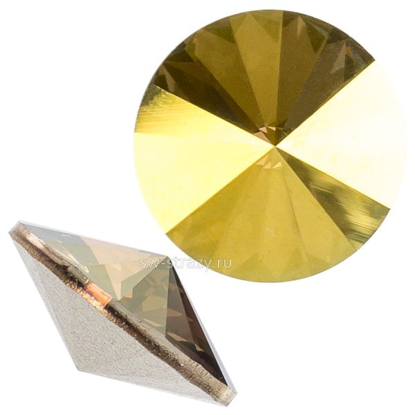 Риволи 1122 18 mm Crystal Iridescent Green F