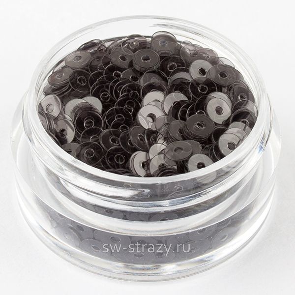 Пайетки 3 mm плоские (9192) Grigio Scuro LU 3 гр