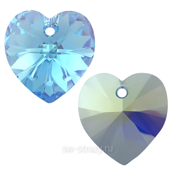 Кулоны 6228 18x17,5 mm Aquamarine AB