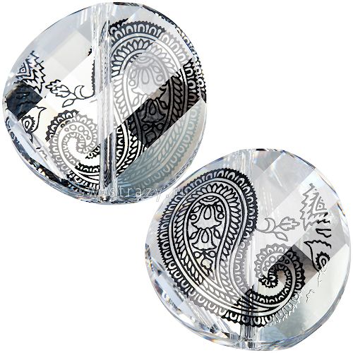 Бусины 5621 22 mm Crystal Paisley Print
