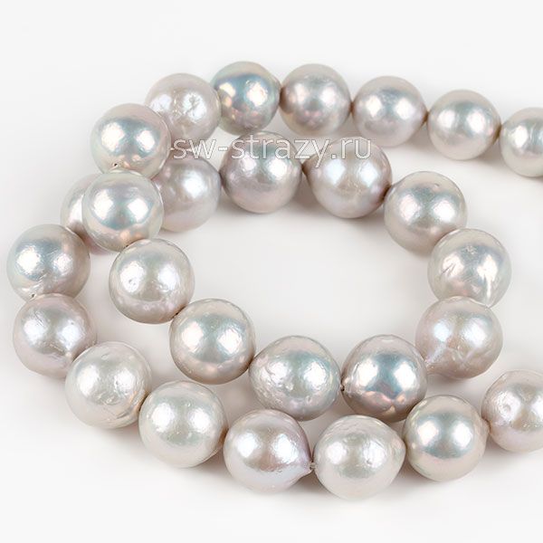 Жемчуг натуральный d=13 мм жемчужно-серый