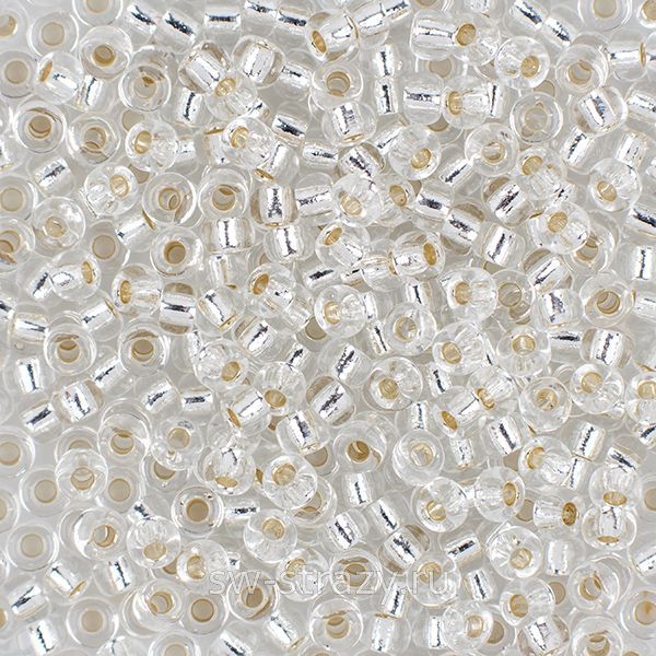Seedbead Miyuki 10/0 1 Silver Lined Crystal