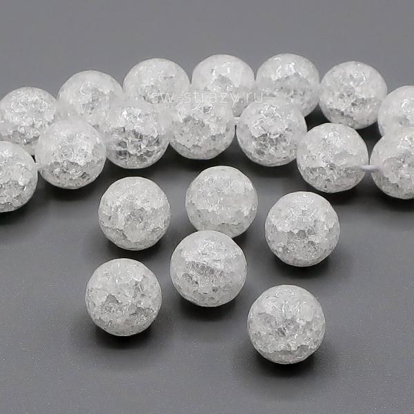 Бусина из кварца граненая d=10 мм прозрачная