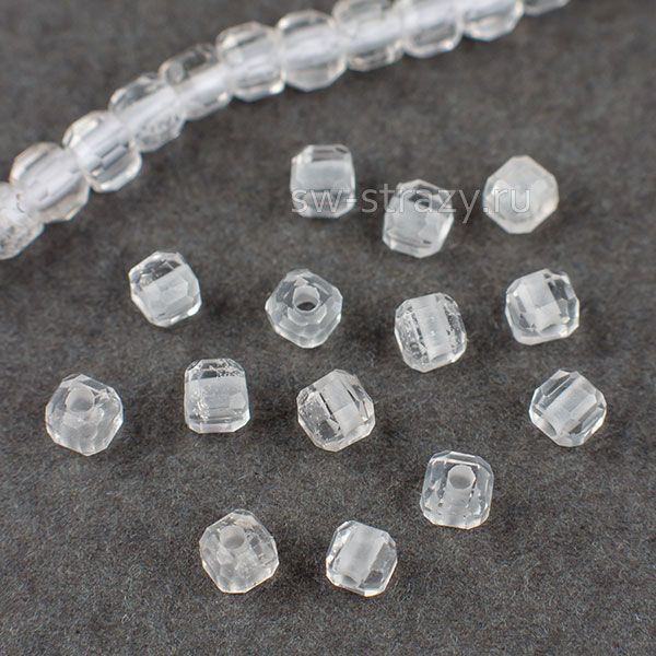 Бусина-куб из горного хрусталя 2,5 мм*