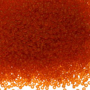 Бисер круглый 11/0 #0002CF Матовый прозрачный, темный топаз