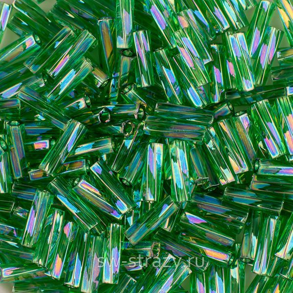 Twisted Bugle 2х6 mm 179 Transparent Green AB