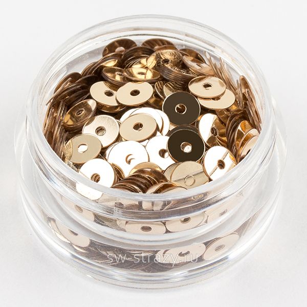 Пайетки 4 mm плоские (3011) Oro Rosa MT 3 гр