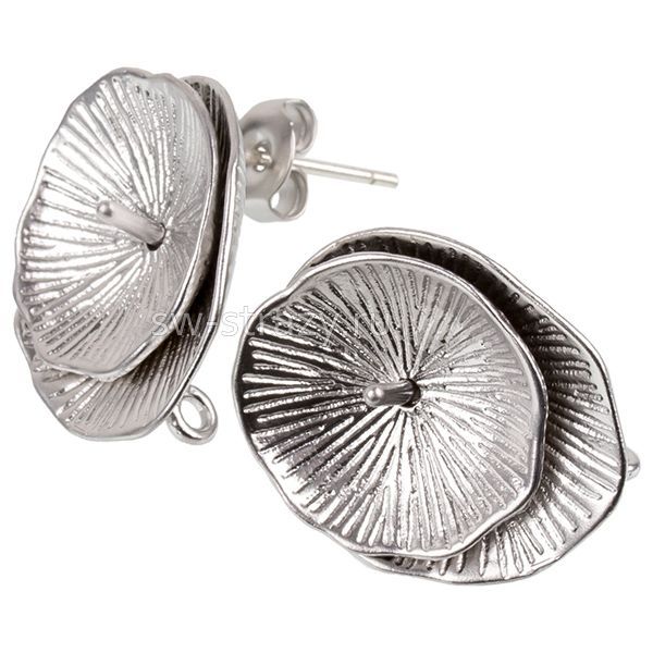 Швензы-гвоздики 16х18 мм родий (К-В271)