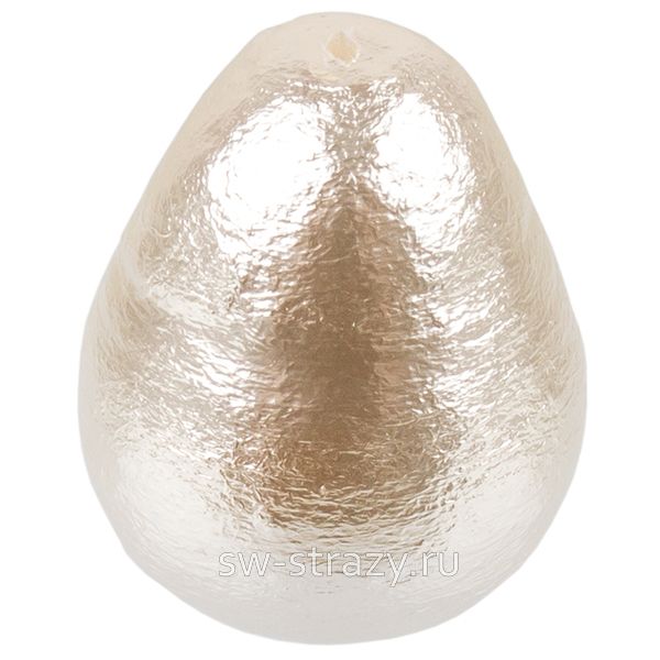 Жемчуг хлопковый капля 12х16 мм белый