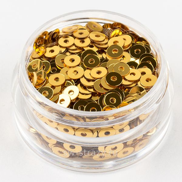 Пайетки 3 mm плоские (2011) Oro MT 3 гр