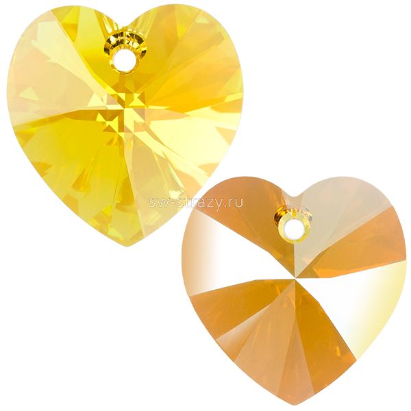 Кулоны 6228 14,4*14 mm Light Topaz Shimmer