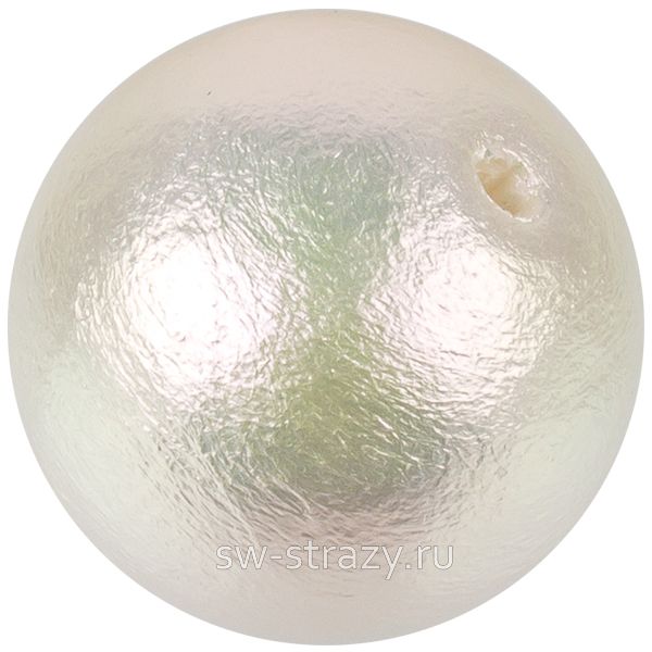 Жемчуг хлопковый 12 мм насыщенный белый