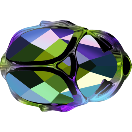 Бусины 5728 12 mm Crystal Scarabaeus Green 2X