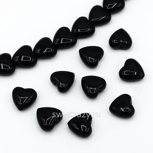 Бусина-сердце из оникса 8х8 мм