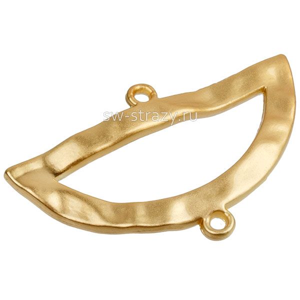 Коннектор Полукруг 11х22мм матовая позолота*