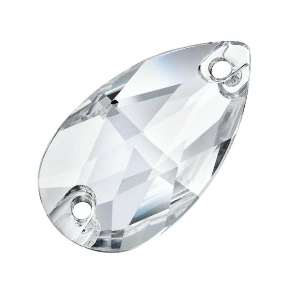 Pear 2H 28x17 mm Crystal