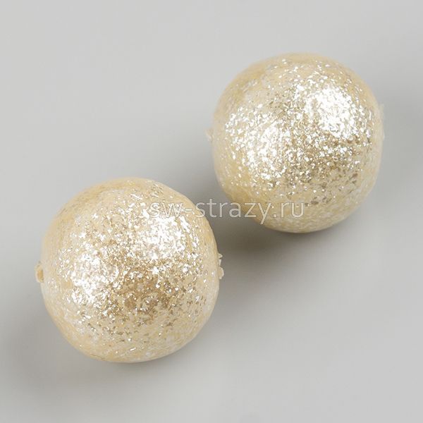 Жемчуг хлопковый 12 мм сияющий кремовый