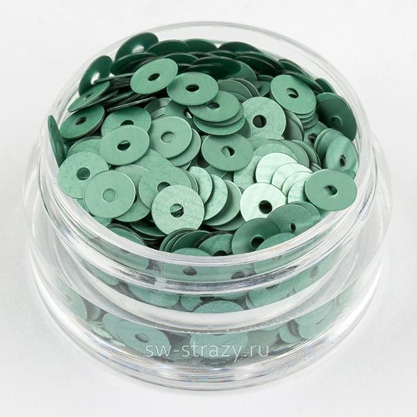 Пайетки 4 mm плоские (706W) Verde Acqua ST 3 гр