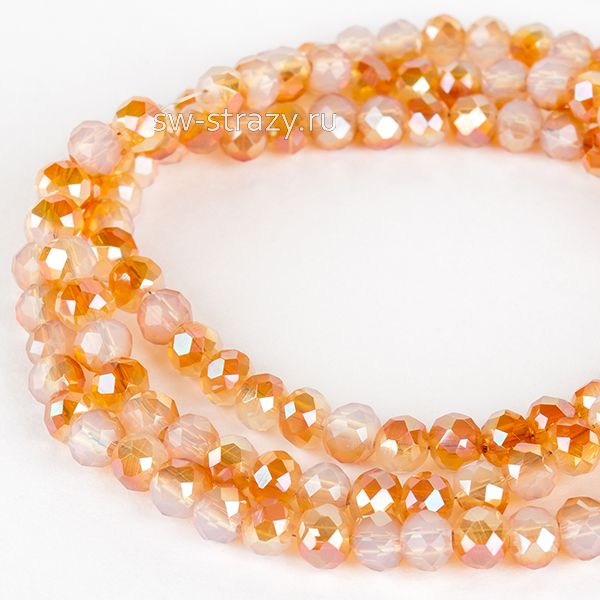 Бусины граненые Rondelle 2 мм лунный с АВ (46АВ)  1 нить