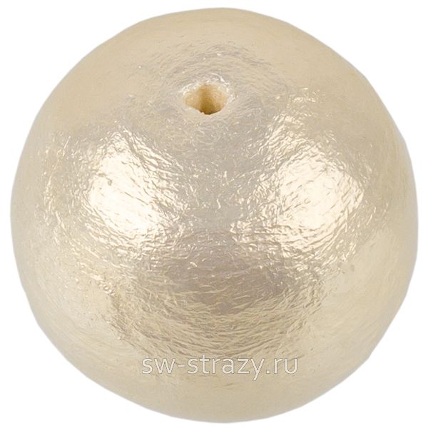 Жемчуг хлопковый 14 мм насыщенный кремовый